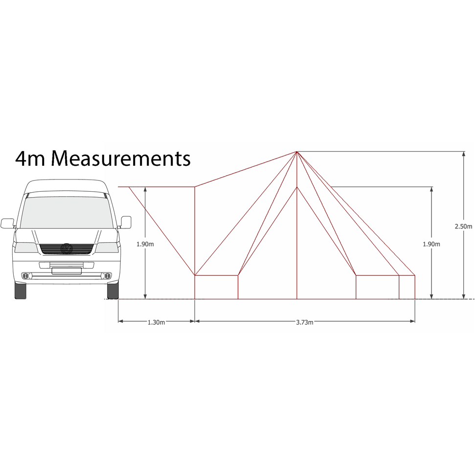 Glawning Double Door Tent / Driveaway Awning (Tent Only)