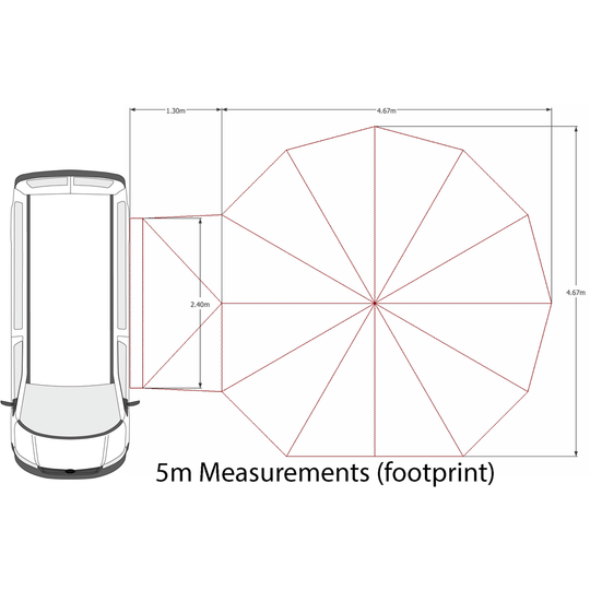 Glawning Double Door Tent / Driveaway Awning (Tent Only)