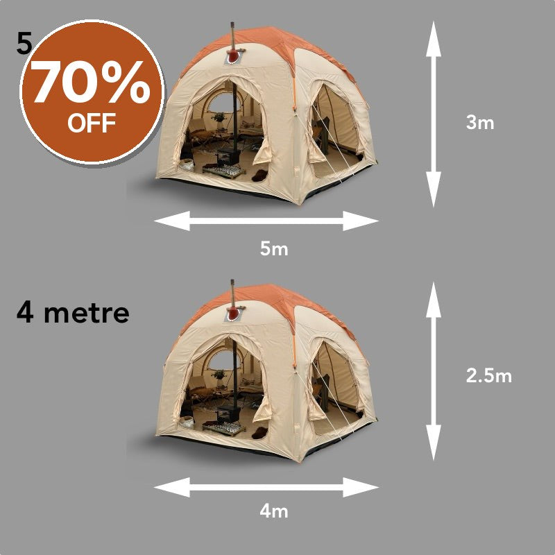 GlawningAIR Tent Beige 4m (Needs Repair) – Clearance, Collection Only