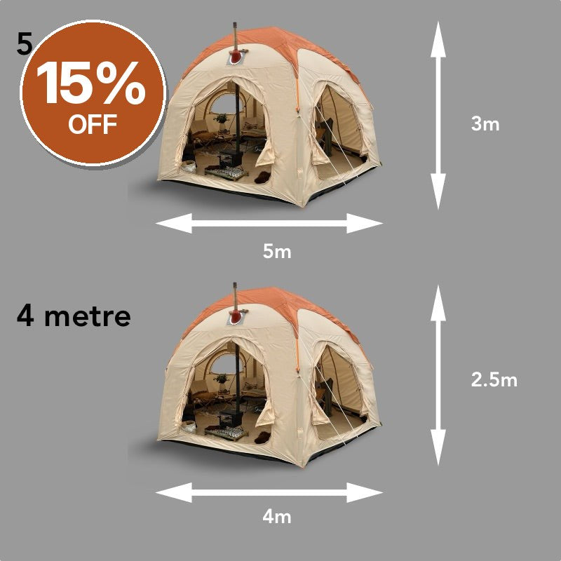GlawningAIR Tent Beige 5m – Clearance, Collection Only