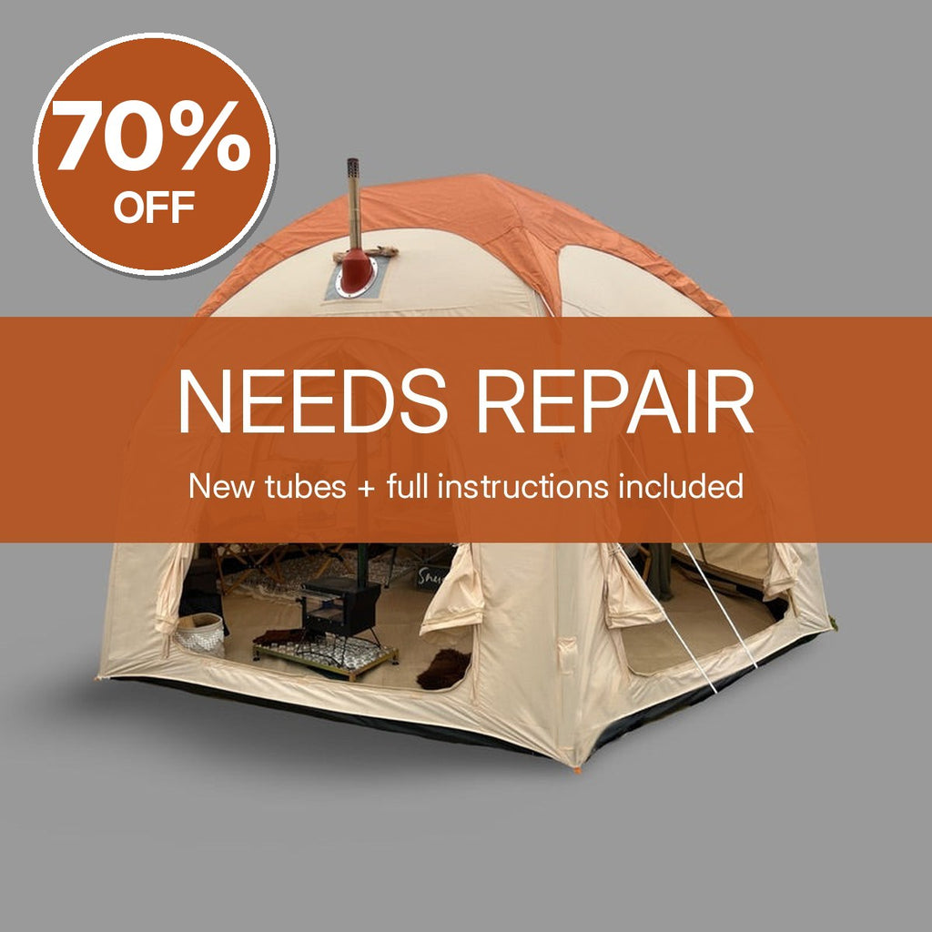 GlawningAIR Tent Beige 5m (Needs Repair) – Clearance, Collection Only