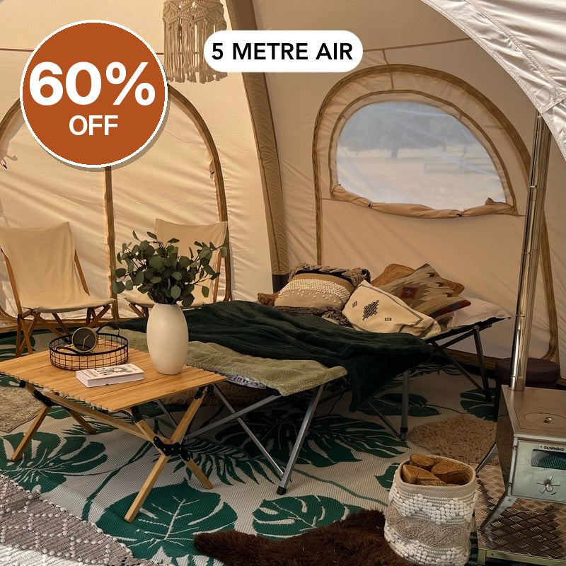GlawningAIR Tent Beige 5m (Needs Repair) – Clearance, Delivered