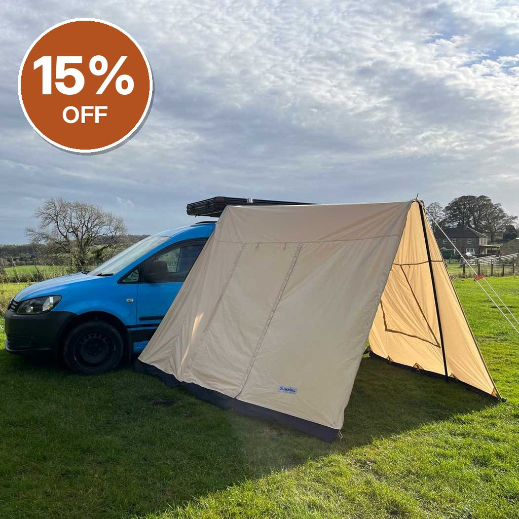 GlanopyPLUS Van Sun Canopy and Porch with Roll Down Door – Clearance, Collection Only