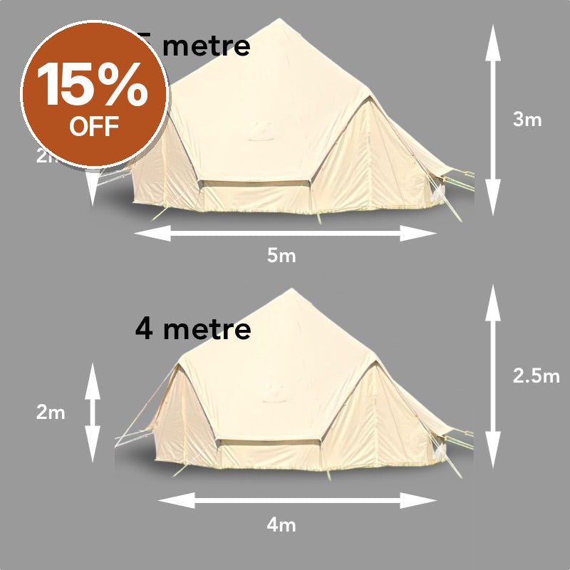 Glawning Double Door Tent 5m – Clearance, Collection Only