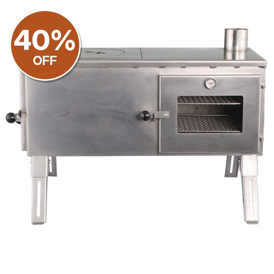The Gloven Portable Wood Burning Stove with Oven – Clearance, Delivered
