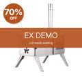 The Gloven Portable Wood Burning Stove with Oven (Ex Demo, Lid Needs Welding) – Clearance, Collection Only