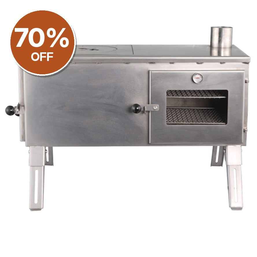 The Gloven Portable Wood Burning Stove with Oven (Ex Demo, Used) – Clearance, Collection Only