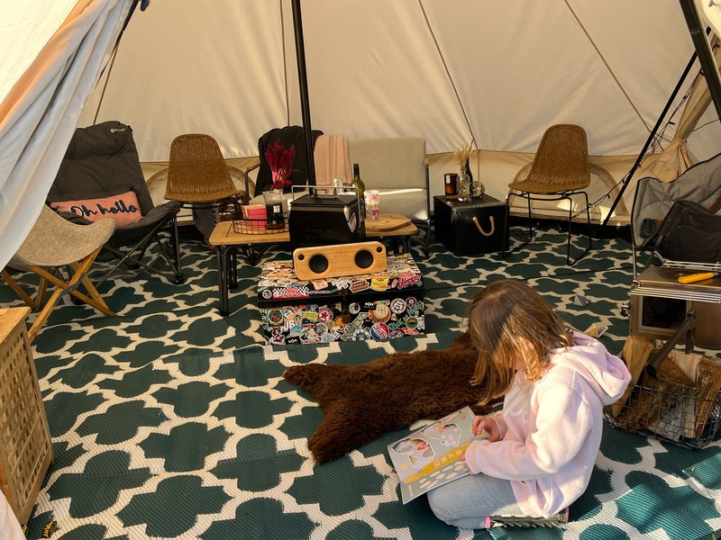 Full Moon Mats for Glawning & Bell Tents 2026 – Eco-Friendly, Made from Recycled Polypropylene (Two Halves)