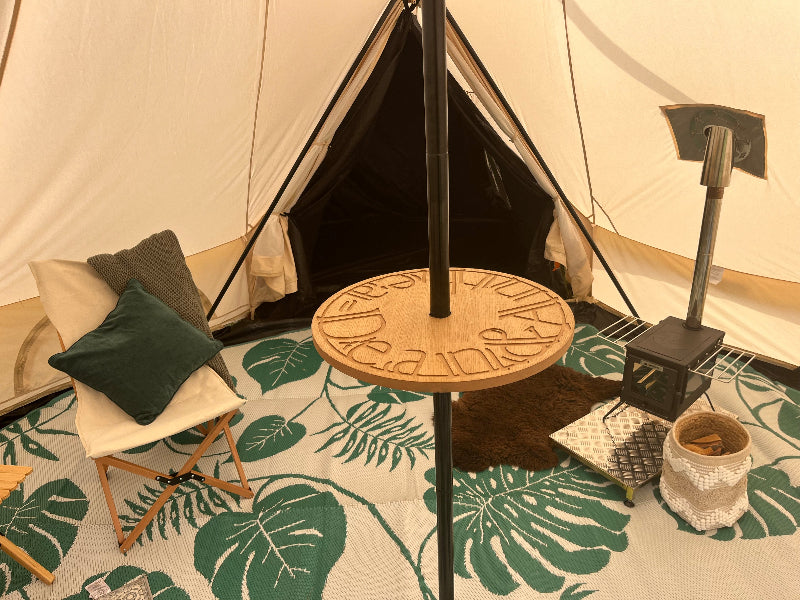 Glawning and Bell Tent Centre Pole Table