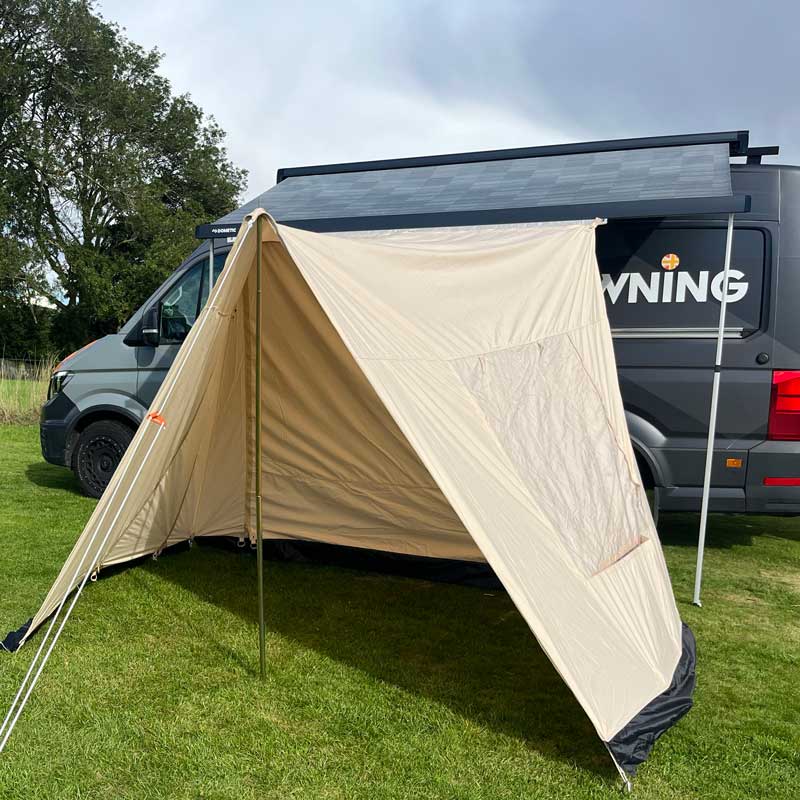 GlanopyPLUS: Van Sun Canopy and Universal Porch with Roll Down Door (zips on to glawnings)