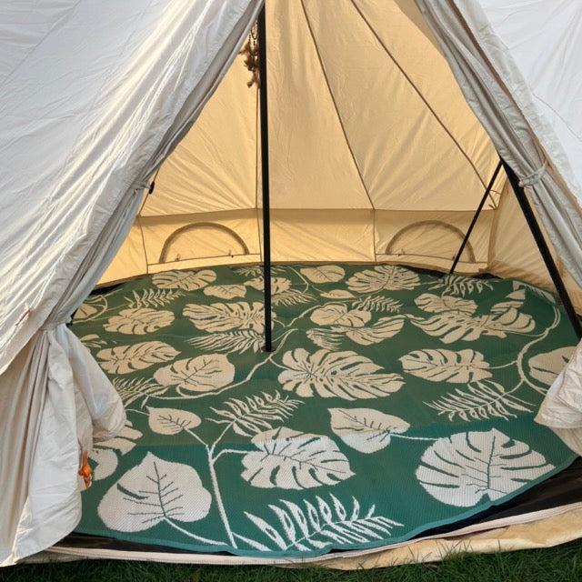 Green Botanical bell tent matting