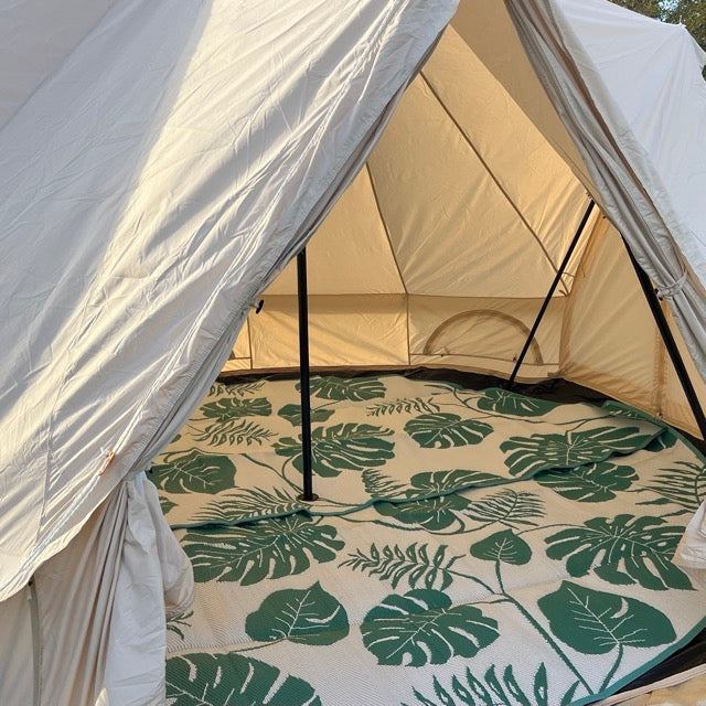 Green Botanical bell tent matting