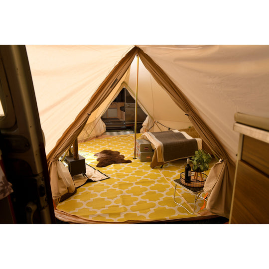 Triple Door Glawning Tall Deluxe HUB: Driveaway Awning with High Top Connecting Canopy PREORDER FOR 7/3/2024