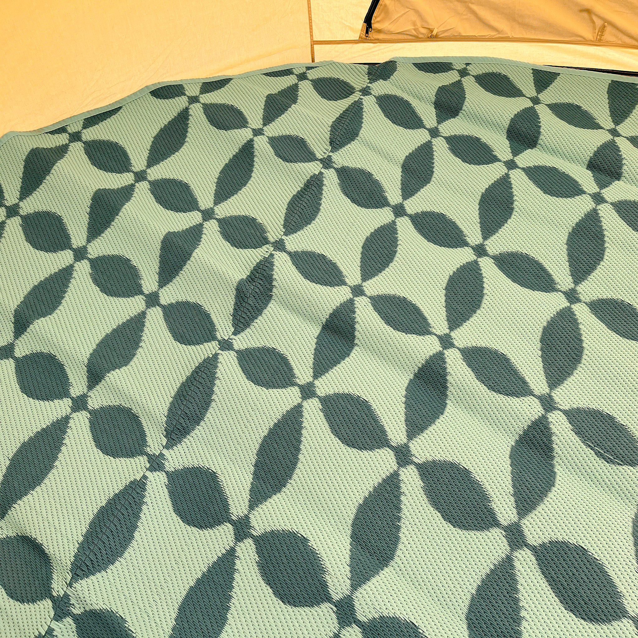 Full Moon Aqua Mat for Glawning & Bell Tents – Eco-Friendly, Made from Recycled Polypropylene (Two Halves)