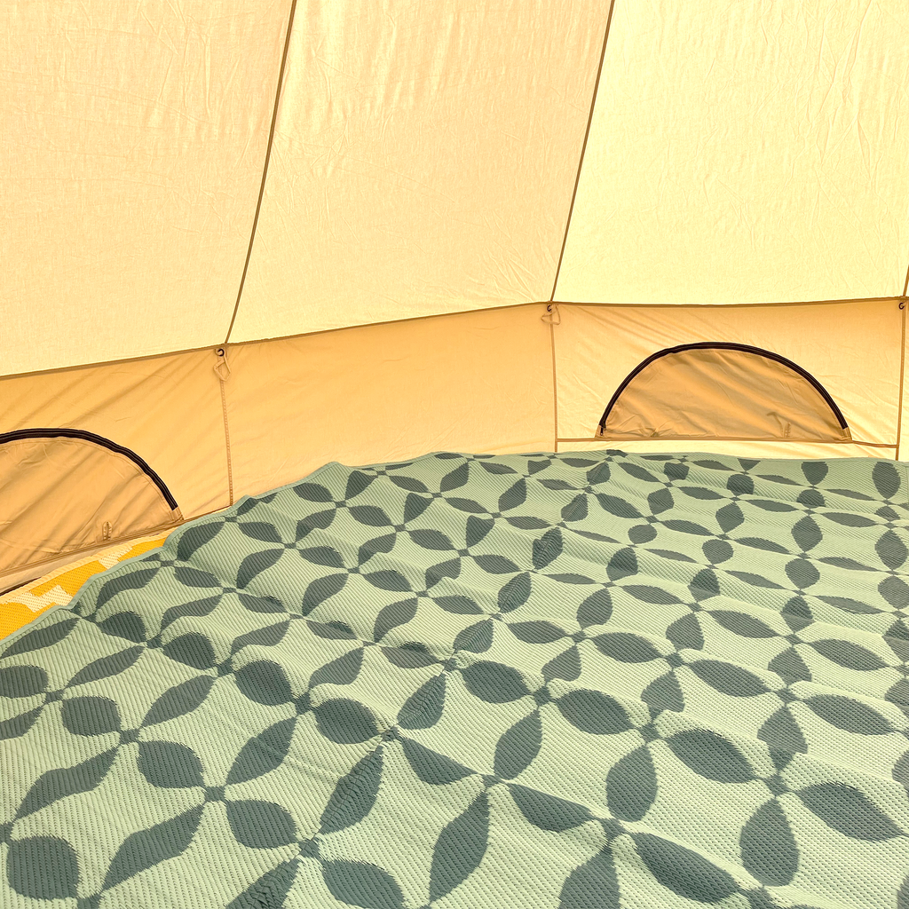 Full Moon Aqua Mat for Glawning & Bell Tents – Eco-Friendly, Made from Recycled Polypropylene (Two Halves)