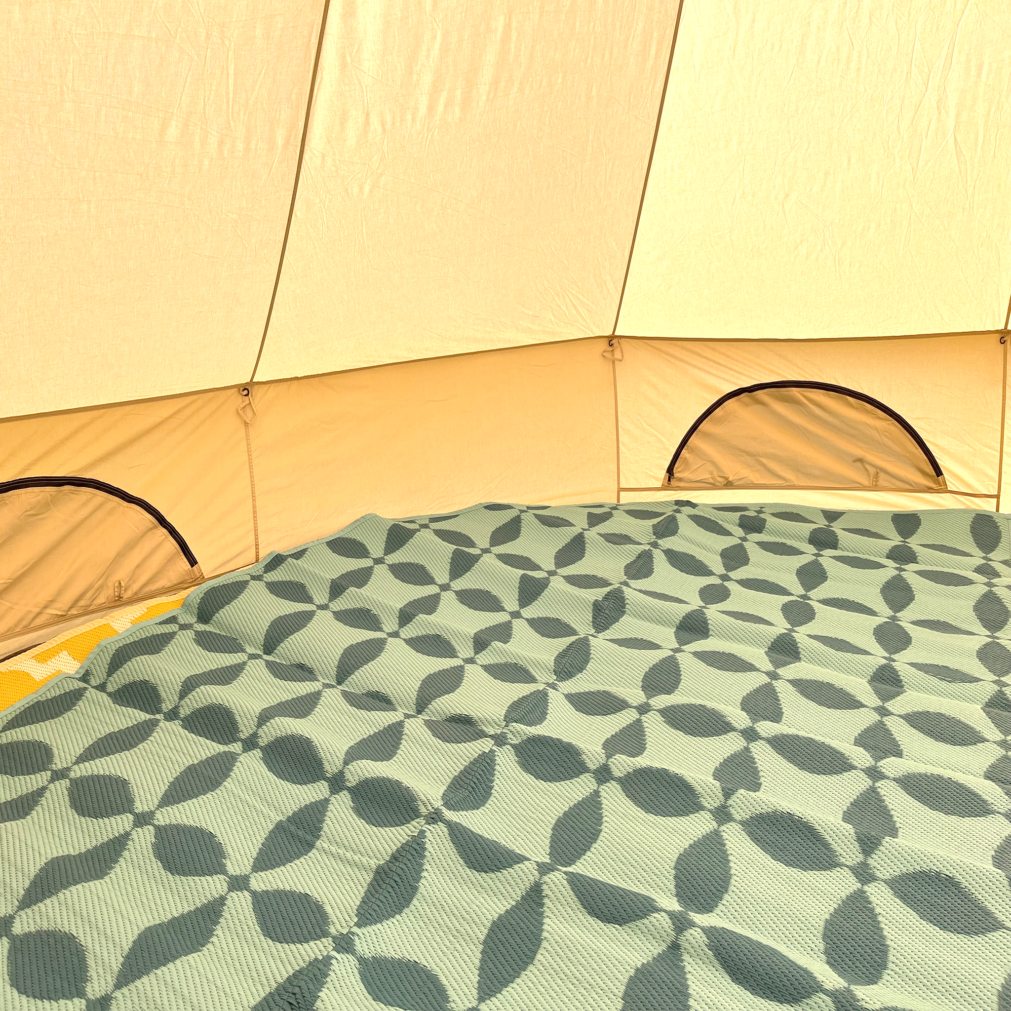 Full Moon Aqua Mat for Glawning & Bell Tents – Eco-Friendly, Made from Recycled Polypropylene (Two Halves)