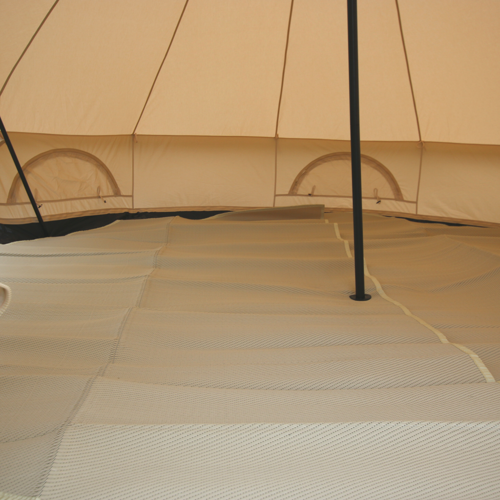 Full Moon Neutral Mat for Glawning & Bell Tents – Eco-Friendly, Made from Recycled Polypropylene (Two Halves)